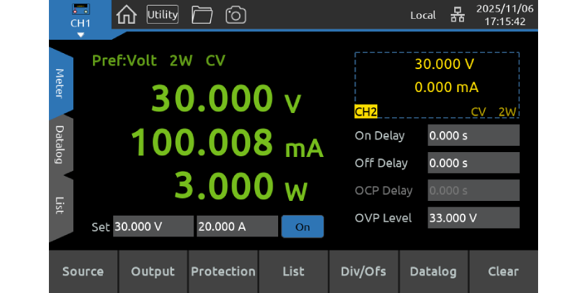双通道高精度直流电源