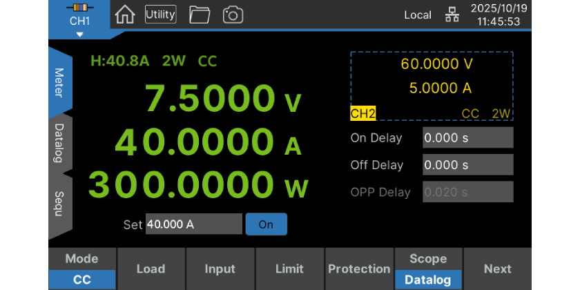 双通道高精度电子负载