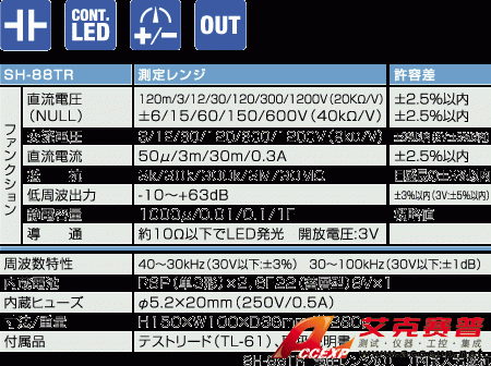 SH-88TR指针式万用表|日本三和Sanwa模拟式万用表SH88TR