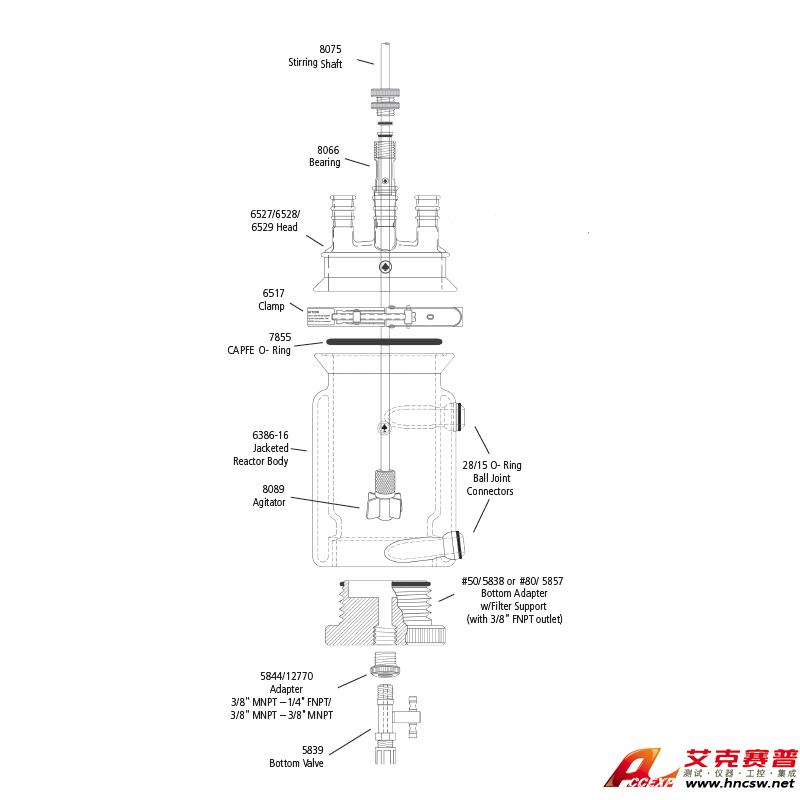JULABO优莱博 6000ml 夹套过滤釜，CRS6386-65